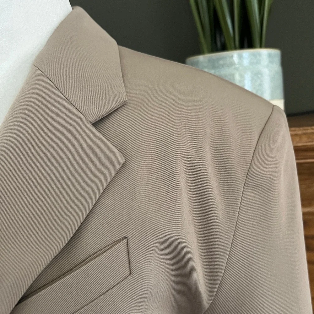 Topshop Women's Tan Belted‎ Blazer Jacket Size 4 NEW